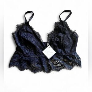 A Shappe Black Lace Bralette Crop Top Size Small NWT